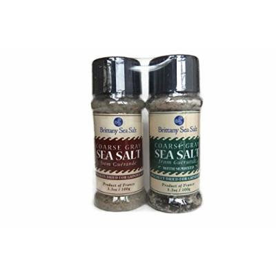 Sea Salt Grinder Coarse Gray Sea Salt and Coarse Gray Sea Salt with Seaweed Multipack of 2 Grinder