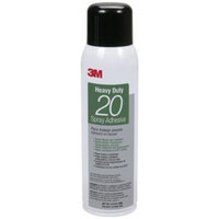 3M Heavy Duty 20 Spray Adhesive Clear, 20 fl oz can, Net Weight 13.75 oz (Pack of 1)