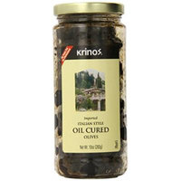 Krinos Olives, Italian Style Oil Cured, 10 Ounce