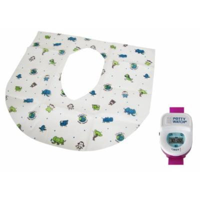 Summer Infant Keep Me Clean Disposable Potty Protectors 10-Pack with Potty Watch Timer Training Aid, Pink