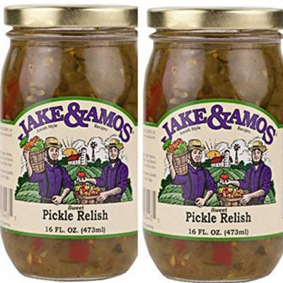 Jake & Amos Sweet Pickle Relish / 2 - 16 Oz. Jars