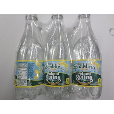 Poland Spring Sparkling Spring Water,Lemon 16.9 fl oz. (Pack of 6)
