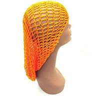 Extra Long Hair Net Snood - Orange, Great for hair cover, comfortable, large, extra large,