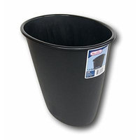 Sterilite Black Plastic Oval Wastebasket - 1.5 Gallon