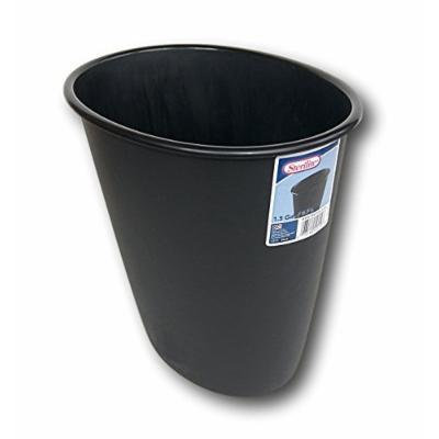 Sterilite Black Plastic Oval Wastebasket - 1.5 Gallon