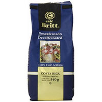 Cafe Britt Costa Rica Decaffeinated Ground Coffee, 12-Ounce Bags (Pack of 2)