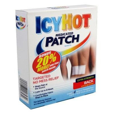 Icy Hot Extra Strength Back Medicated Pain Relieving Patch-5, count (Pack of 6)