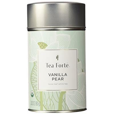 Tea Forte Lotus VANILLA PEAR Loose Leaf Organic White Tea, 2.82 Ounce Tea Tin