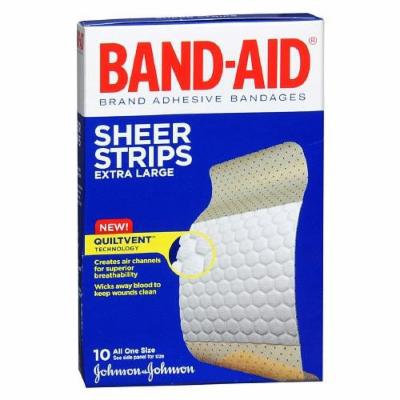 Band-Aid Sheer Sheer Adhesive Bandages, Extra Large 10 ea