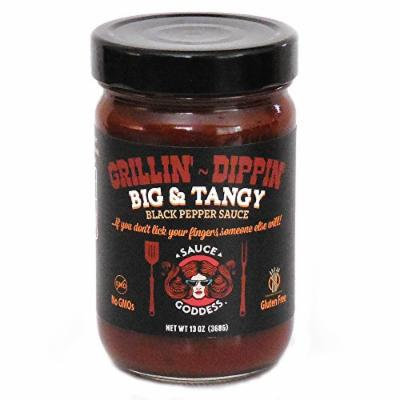 Sauce Goddess Sauce, Big and Tangy, 13 Ounce Jar (Pack of 4)