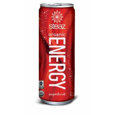 Steaz Organic Energy Super Fruit Flavor, 12 Ounce (Pack of 12)