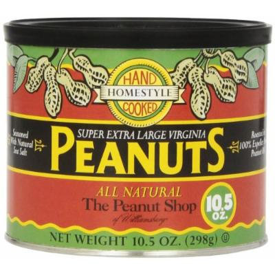 The Peanut Shop of Williamsburg Homestyle Peanuts with Sea Salt, All Natural, 10.5 Ounce (Pack of 12)