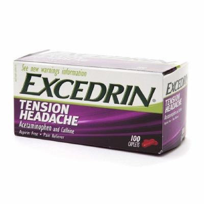 Excedrin Tension Headache Caplets 100 Ct Pack of 3