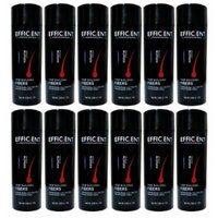 12 of EFFICIENT Keratin Hair Building Fibers, Hair Loss Concealer Net Wt. 28gm / 0.98 oz per bottle (1 YEAR SUPPLY) (Dark Brown)
