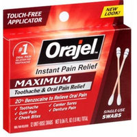 Orajel Maximum Toothache & Oral Pain Relief 12 Unit-Dose Swabs 0.06 oz total (2 pack)