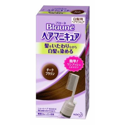 Kao Blaune , Hair Manicure , Dark Brown w/ Integrated Comb for Gray Hair (Japan Import)