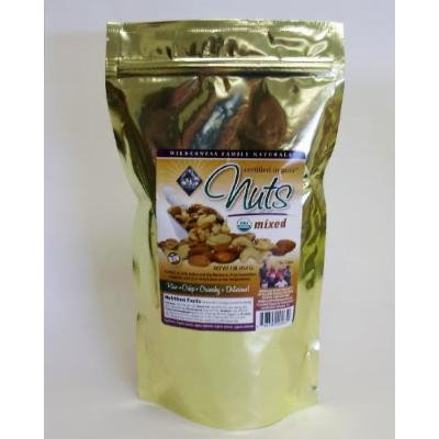 Nuts, Raw, Soaked & Dried, Certified Organic, Mixed 1 lb.