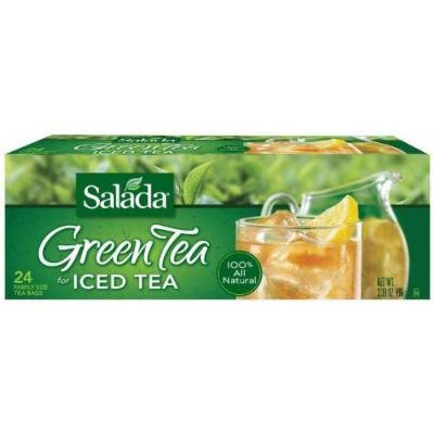 Salada Green Tea For Iced Tea - Family Size 24 Count Tea Bags - 6 Pack