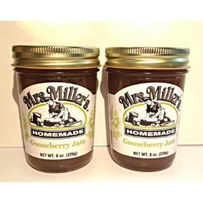 Mrs. Miller's Amish Homemade Gooseberry Jam, 8 oz - Pack of 2