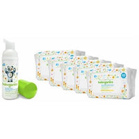Babyganics Cream Infused Baby Wipes, 100 Count, 5 Pack with Hand Sanitizer