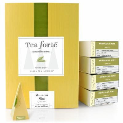 Tea Forté® EVENT BOX Moroccan Mint Green Tea, 48 Handcrafted Pyramid Tea Infusers