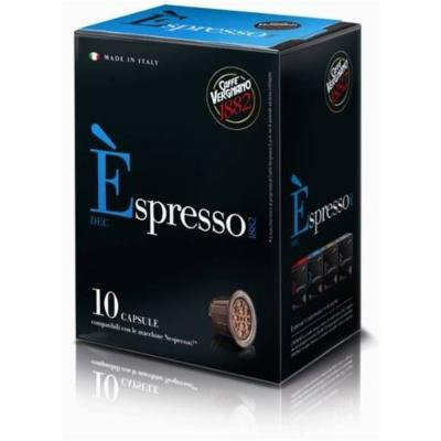 30 Biodegradable Èspresso Capsules by Caffe Vergnano, Nespresso Compatible (Dec)
