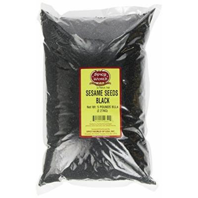 Spicy World Black Sesame Seeds Bulk, 5-Pounds