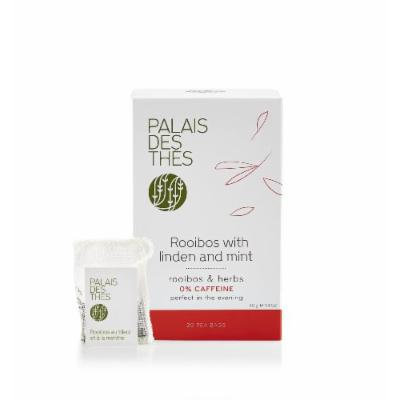 Palais des Thés 0% Caffeine Rooibos With Linden & Mint Tea, 20 Tea Bags