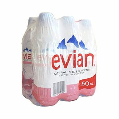 Evian - Natural Mineral Water - 6 x 500ml (Case of 5)