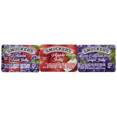 Smuckers® Jelly Jam Assortment (grape, apple jelly, mixed fruit) - 200 case
