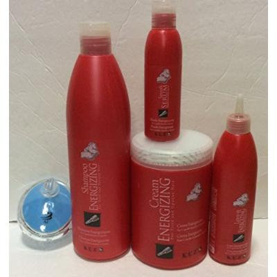 KUZ Bundle: Energizing System Shampoo, Mask, Leave-in Conditioner, Serum and AJ shampoo Brush