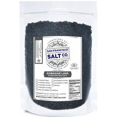 Black Lava Hawaiian Salt (10lb bag Coarse Grain)