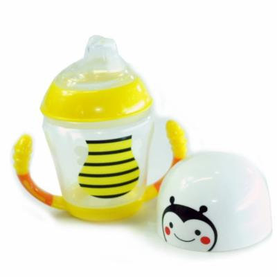 New Pureen Skittle Soft Spout Twin Handle Cup BPA Free for 6 months+ (Bee)