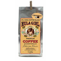 Hula Girl 10% Hawaiian Kona Coffee Blend Coconut Mac Nut 7oz bag (198g)
