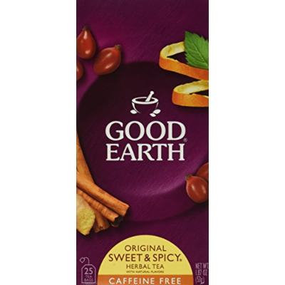 Good Earth Sweet and Spicy All-Natural Caffeine-Free Herbal Tea (2014 version), Pack of 6