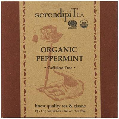SerendipiTea Organic Tea Peppermint, 20 Count (Pack of 8)