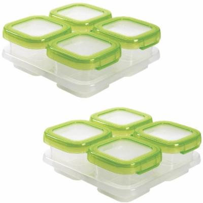 OXO Tot Baby Blocks Freezer Storage Containers 4-Ounce, Set of 8, Clear