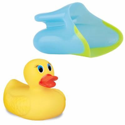 Nuby Shampoo Rinse Cup, Aqua with White Hot Safety Bath Ducky