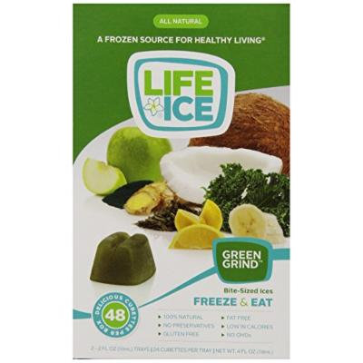 LifeIce Bite-Sized Ices, Green Grind, 4 Ounce