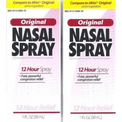 Perrigo 12 Hour Original Nasal Spray 1 Fl Oz. Qty 4 Pack Compare to Afrin