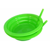 Good Living Set of 2 Sip-A-Bowl Cereal Bowls With Built-In Straw, Green, 1-pack