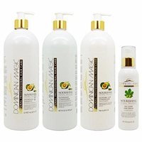 Dominican Magic Nourishing Shampoo & Conditioner & Moisture Lock Leave on 32oz & Silk Shine Serum 6oz