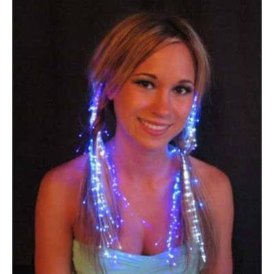 Glowbys LED Fiber Optic Light-Up Hair Barrette - Blue/Red