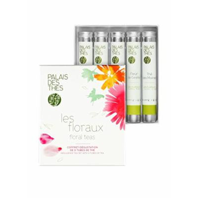 Palais des Thés Floral Teas Indulgence Tea Set with Five Tubes of Loose Tea, 60g (2.1oz)