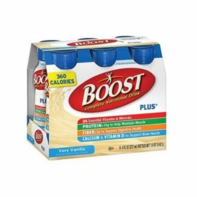 Boost Plus Very Vanilla Complete Nutritional Drink, 8 Fluid Ounce - 6 per pack -- 4 packs per case.