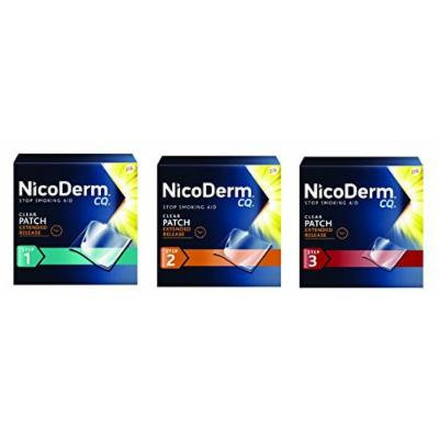Nicoderm CQ Step 1, Step 2 & Step 3 (14 Clear Patches in each Step) For the Committed Quitters