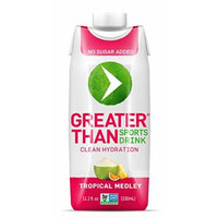 Greater Than Sports Drink, Tropical Blend, 11.2 Ounce (Pack of 12)