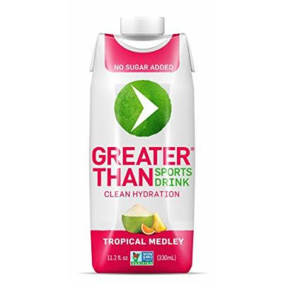 Greater Than Sports Drink, Tropical Blend, 11.2 Ounce (Pack of 12)