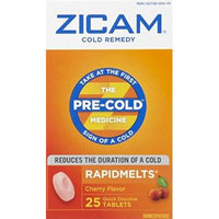Zicam Cold Remedy RapidMelts 25 Count, Cherry Flavor (3 Pack)