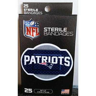 NFL New England Patriots 2015 Super Bowl Champions Sterile Bandages - 25 Bandages - Made in USA